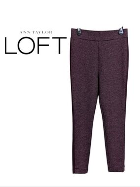 Lou & Grey for LOFT Burgundy Ponte Knit Riding Pants - Size Medium Womens M